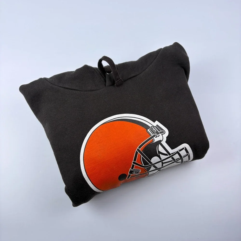 Fanatics Cleveland Browns Heavyweight Hoodie Mens 4XL Brown Orange Kangaroo Pckt